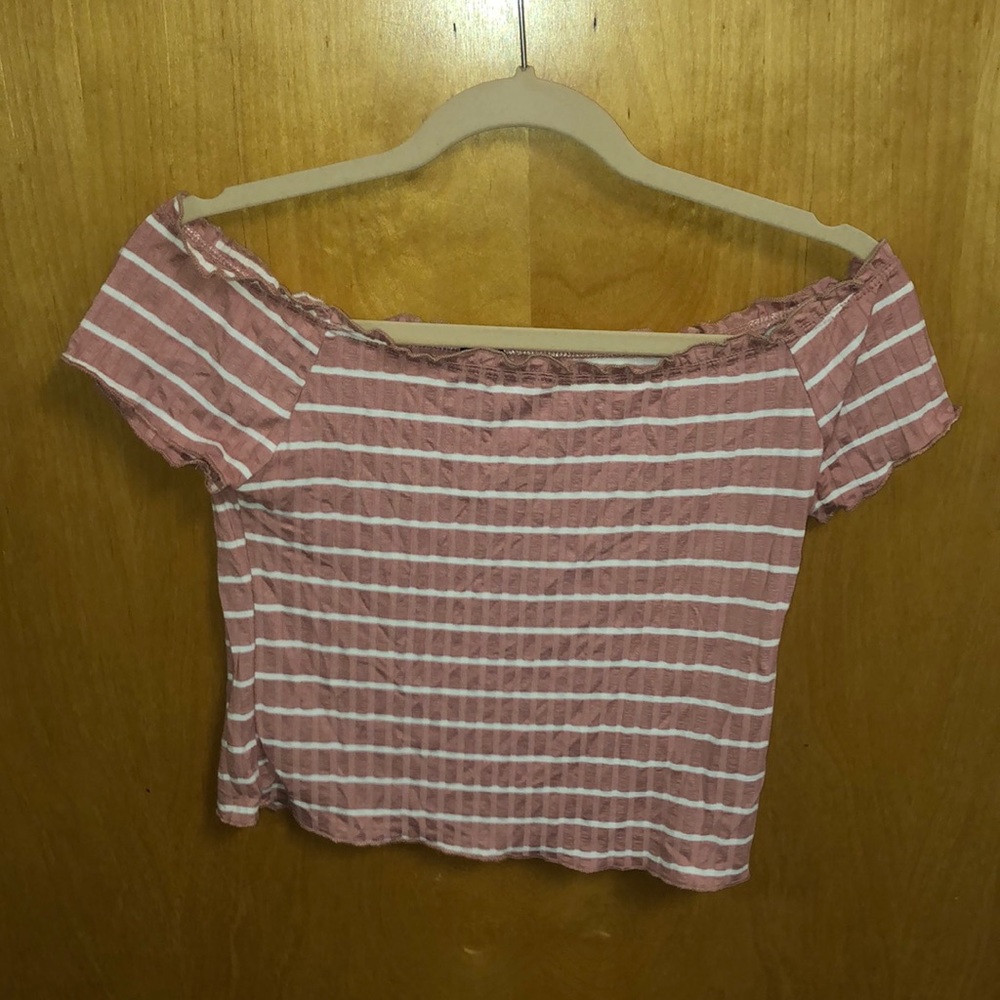 Pink crop top women’s shirt top summer fashion